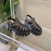 Sandalias de plataforma con hebilla y correa para mujer, de diseñador de moda de verano